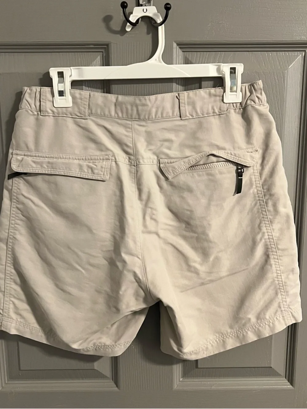 Royal Robbins Women’s Light Beige Flat-Front Shorts Hiking Outdoor - Picture 3 of 8